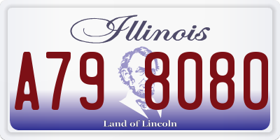 IL license plate A798080