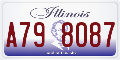 IL license plate A798087