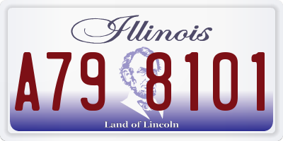 IL license plate A798101