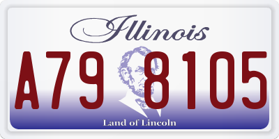 IL license plate A798105