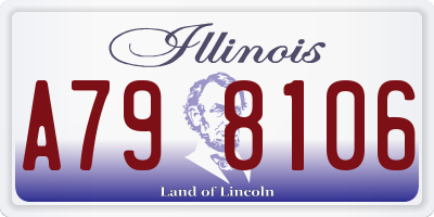 IL license plate A798106