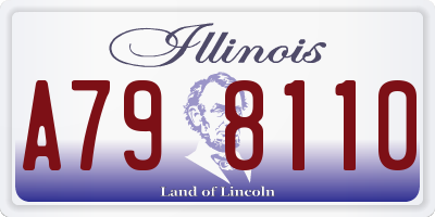 IL license plate A798110
