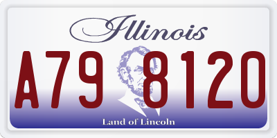 IL license plate A798120