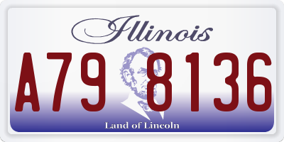 IL license plate A798136