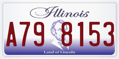 IL license plate A798153