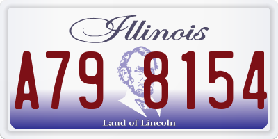 IL license plate A798154