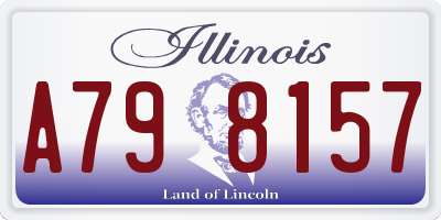 IL license plate A798157