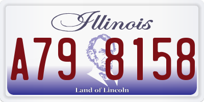 IL license plate A798158