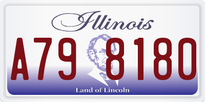 IL license plate A798180