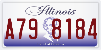 IL license plate A798184