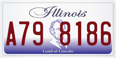 IL license plate A798186