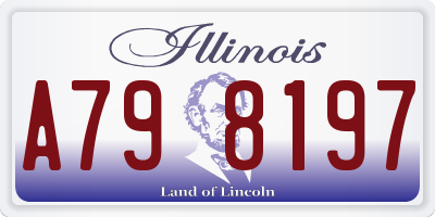 IL license plate A798197