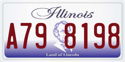 IL license plate A798198