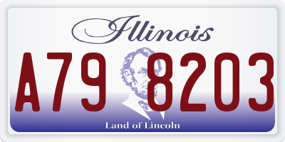 IL license plate A798203