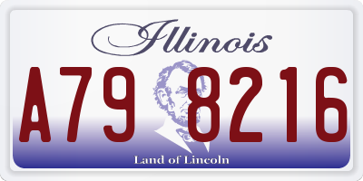 IL license plate A798216