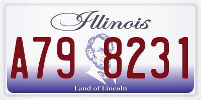 IL license plate A798231