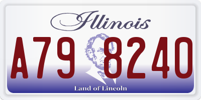 IL license plate A798240