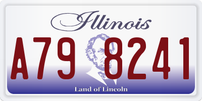 IL license plate A798241
