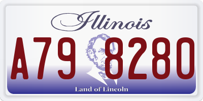 IL license plate A798280