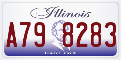 IL license plate A798283