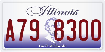IL license plate A798300