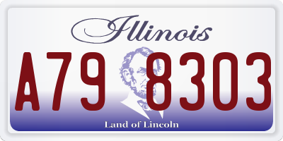 IL license plate A798303