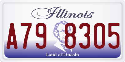 IL license plate A798305
