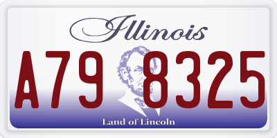 IL license plate A798325