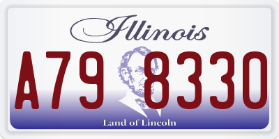 IL license plate A798330