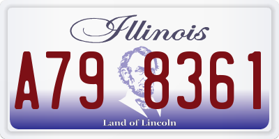 IL license plate A798361