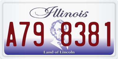 IL license plate A798381
