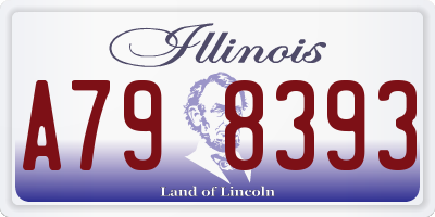 IL license plate A798393