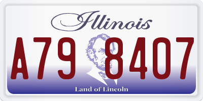 IL license plate A798407