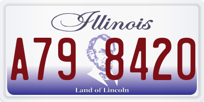 IL license plate A798420