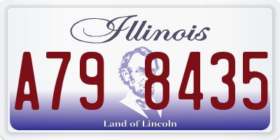 IL license plate A798435
