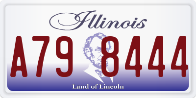 IL license plate A798444