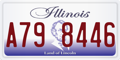 IL license plate A798446