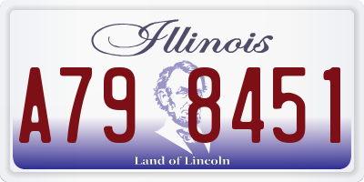 IL license plate A798451