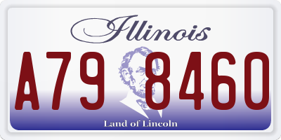 IL license plate A798460