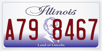 IL license plate A798467