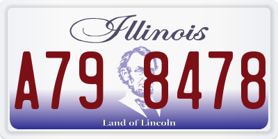 IL license plate A798478