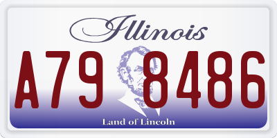 IL license plate A798486