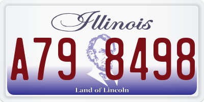 IL license plate A798498