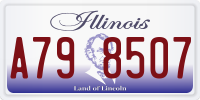 IL license plate A798507