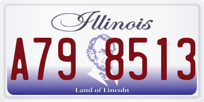 IL license plate A798513