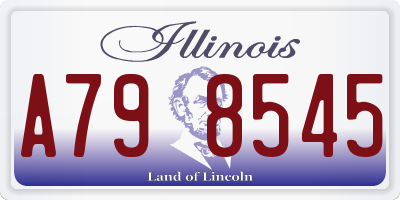 IL license plate A798545