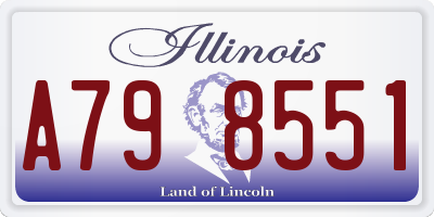IL license plate A798551