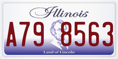 IL license plate A798563