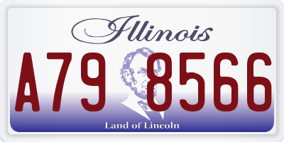 IL license plate A798566