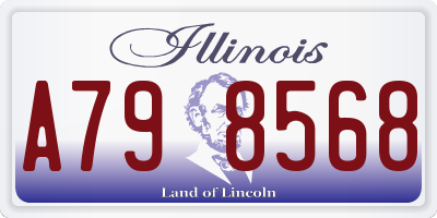 IL license plate A798568